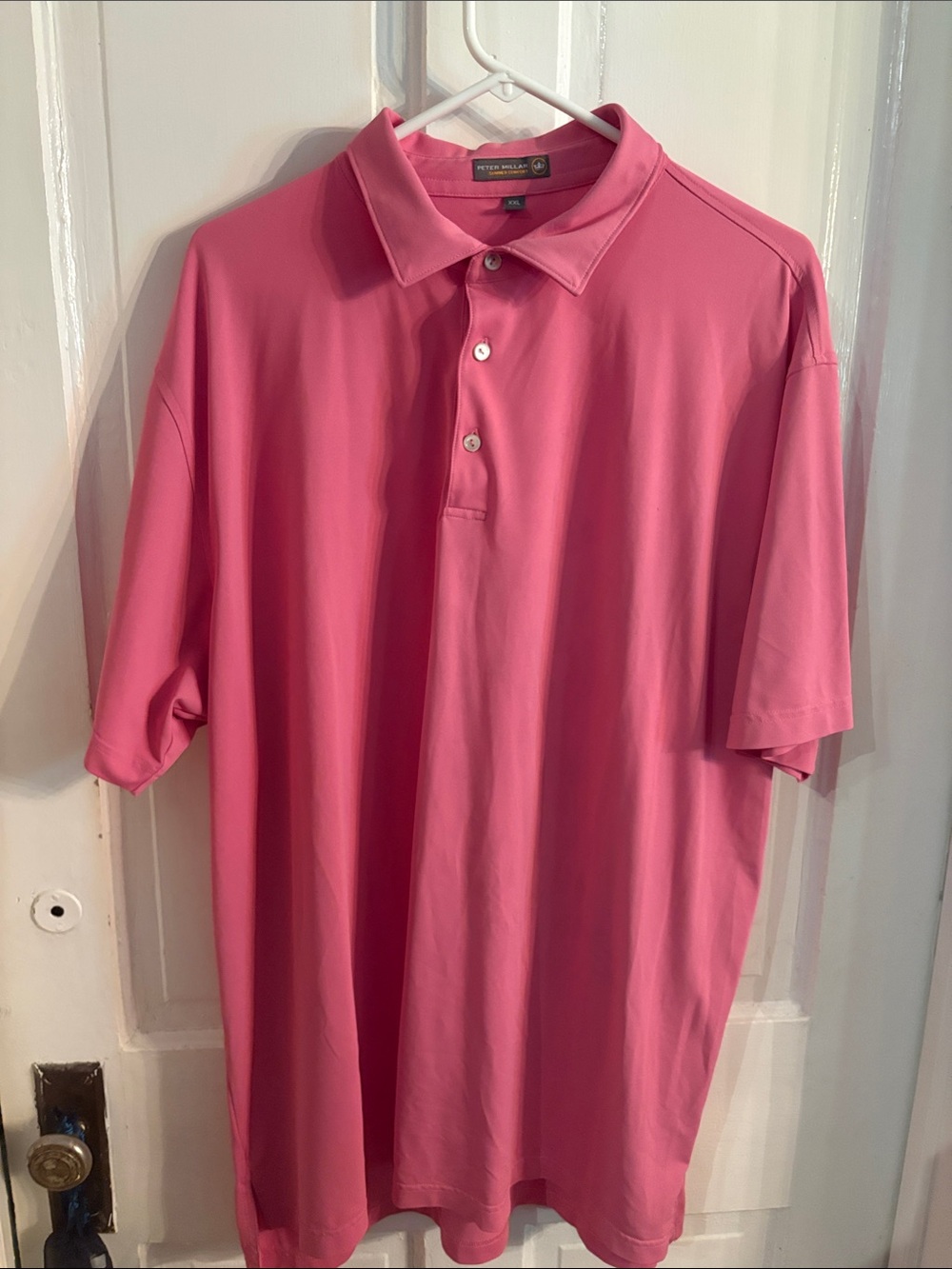 Peter Millar Men's Bright Pink Performance Polo